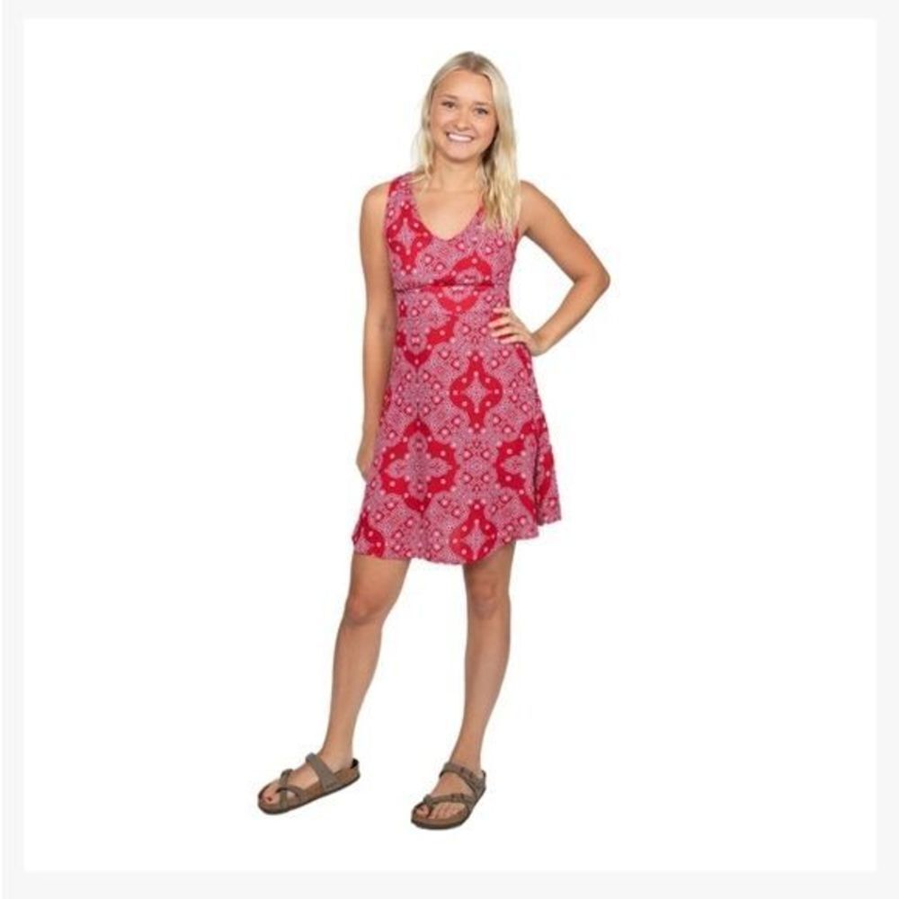 Red Patterned Mini Dress